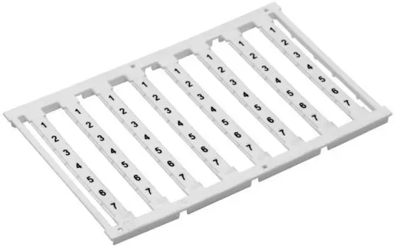 Маркировка для клемм DKC NUPUTUK-5F-13-24H ширина 5 мм, узкая, для клемм Push-in, белая, от 13 до 24, горизонтальная ориентация, 1 шт. = карта из 96ма