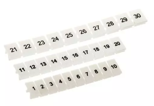 Маркировка для клемм DKC NUPUTUK-6 ширина 6 мм, белая, без надписей , 1 шт. = полоса из 10 маркеров, "Nuputuk"