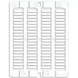 Маркировка для трубочек, гибкая DKC NUTFL12 для провода, 4х12мм. Белая, "Quadro" (уп3500шт)