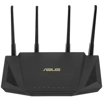 Маршрутизатор ASUS 90IG06Q0-MO3B00 RT-AX58U двухдиапазонный стандарта Wi-Fi 6 (802.11ax) с технологиями MU-MIMO и OFDMA, информационной защитой AiPro