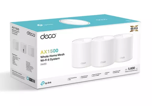 Маршрутизатор TP-LINK Deco X10(3-pack) Mesh Wi-Fi 6 система AX1500, до 300 Мбит/с на 2,4 ГГц + до 12