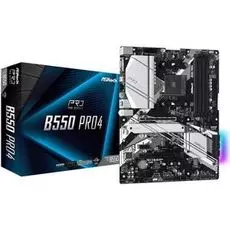 Материнская плата ATX ASRock B550 PRO4 (AM4, AMD B550, 4*DDR4(4733+), 6*SATA 6G RAID, 2*M.2, 4*PCIE, 7.1CH, Glan, 7*USB 3.2/USB Type-C, HDMI/D-Sub)
