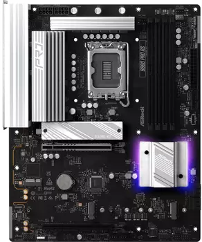 Материнская плата ATX ASRock B860 PRO RS (LGA1851, B860, 4*DDR5 (8666), 2*PCIe, 3*M.2, 4*SATA, 6*USB 3.2, 2*USB 2.0, HDMI, DP)