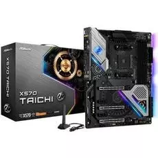 Материнская плата ATX ASRock X570 TAICHI (AM4,AMD Premium X570,4*DDR4(4666),8*SATA 6G RAID,3*M.2,5*PCI-E,7.1CH,Glan,11*USB3.2/Type-C/Wi-Fi/BT/HDMI)