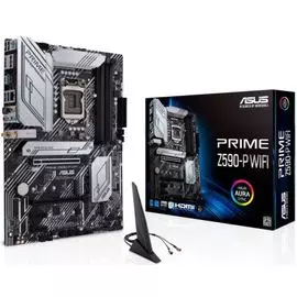 Материнская плата ATX ASUS PRIME Z590-P WIFI (LGA1200, Z590, 4*DDR4(5133), 4*SATA 6G, 3*M.2, 4*PCIE, 7.1CH, 2.5Glan, WiFi, 5*USB 3.2/2*USB Type-C, HDM