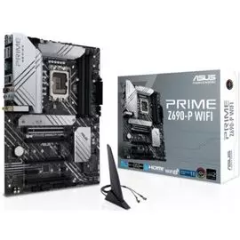 Материнская плата ATX ASUS PRIME Z690-P WIFI (LGA1700, Z690, 4*DDR5(6000), 4*SATA 6G, 3*M.2, 5*PCIE, 7.1CH, 2.5Glan, WiFi, BT, 3*USB 3.2, USB Type-C,