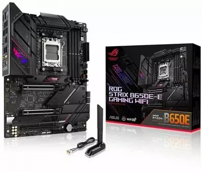 Материнская плата ATX ASUS ROG STRIX B650E-E GAMING WIFI 90MB1BB0-M0EAY0 (AM5, AMD B650, 4*DDR5 (6400), 4*SATA 6G RAID, 4*M.2, 3*PCIE, 2.5Glan, WiFi,