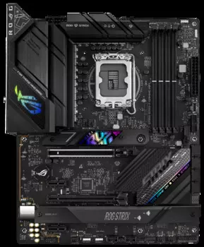 Материнская плата ATX ASUS ROG STRIX B760-F GAMING WIFI (LGA1700, B760, 4*DDR5 (7800), 4*SATA 6G RAID, 3*M.2, 4*PCIE, 2.5Glan, WiFi, BT, HDMI, DP, 2*U