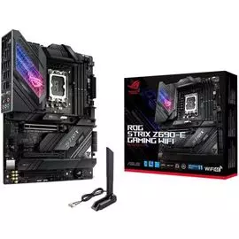 Материнская плата ATX ASUS ROG STRIX Z690-E GAMING WIFI (LGA1700, Z690, 4*DDR5(6400), 6*SATA 6G RAID, 3*M.2, 4*PCIE, 7.1CH, 2.5Glan, WiFi, BT, 5*USB 3