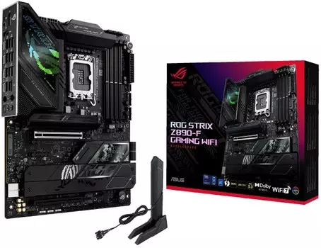 Материнская плата ATX ASUS ROG STRIX Z890-F GAMING WIFI 90MB1I40-M0EAY0 LGA1851, Z890, 4*DDR5, 4*SATA, 5*M.2, 8*USB 3.2, 2*USB Type-C, 2*PCIe x16, 2*T