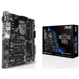 Материнская плата ATX ASUS WS C246 PRO (LGA1151,C246,4*DDR4(2666),8*SATA 6G,2*M.2,6*PCI-E,7.1CH,2*GLan,Wi-Fi,8*USB 3.1/Type-C,HDMI,DVI-D,DP,VGA)