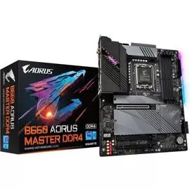 Материнская плата ATX GIGABYTE B660 AORUS MASTER DDR4 (LGA1700, B660, 4*DDR4(5333), 4*SATA 6G RAID, 3*M.2, 3*PCIE, 7.1CH, 2.5Glan, WiFi, BT, 5*USB 3.2
