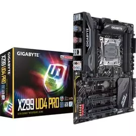 Материнская плата ATX GIGABYTE X299 UD4 Pro (LGA2066,X299,8*DDR4(4400),8*SATA 6G RAID,2*M.2,5*PCI-E,7.1CH,GLan,12*USB 3.1,RGB) RTL