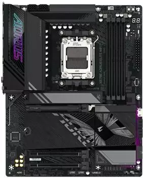 Материнская плата ATX GIGABYTE X870 AORUS ELITE WIFI7 ICE (AM5, AMD X870, 4*DDR5 (8200), 4*SATA 6G RAID, 2.5Glan, WiFi, BT, 2*USB4, 6*USB 3.2, 4*USB 2