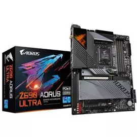 Материнская плата ATX GIGABYTE Z690 AORUS ULTRA (LGA1700, Z690, 4*DDR5(6200), 6*SATA 6G RAID, 4*M.2, 3*PCIE, 7.1CH, 2.5Glan, WiFi, BT, 8*USB 3.2, USB