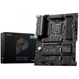 Материнская плата ATX MSI B560-A PRO (LGA1200, B560, 4*DDR4(5066), 6*SATA 6G, 3*M.2, 3*PCIE, 7.1CH, 2.5Glan, USB Type-C, 4*USB 3.2, HDMI/DP)