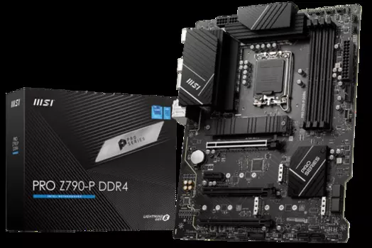 Материнская плата ATX MSI PRO Z790-P DDR4 (LGA1700, Z790, 4*DDR4 (5333), 6*SATA 6G RAID, 4*M.2, 4*PCIE, 2.5Glan, HDMI, DP, USB Type-C, 5*USB 3.2, 2*US