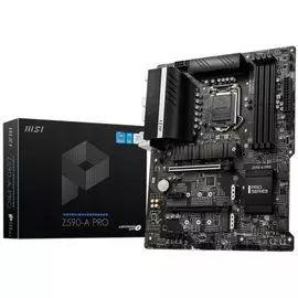 Материнская плата ATX MSI Z590-A PRO (LGA1200, Z590, 4*DDR4(5333), 6*SATA 6G RAID, 3*M.2, 4*PCIE, 7.1CH, 2.5Glan, HDMI, DP, 7*USB 3.2, 2*USB Type-C)