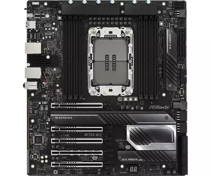 Материнская плата E-ATX ASRock W790 WS R2.0 (LGA4677, W790, 8*DDR5 (6800), 8*SATA, 4*M.2, 5*USB 3.2, 2*USB 2.0, 5*PCIe x16)