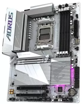 Материнская плата E-ATX GIGABYTE B650E AORUS ELITE X ICE (AM5, AMD B650E, 4*DDR5 (8000), 3*PCIe, 3*M.2, 4*SATA, WiFi, BT, 8*USB 3.2, 4*USB 2.0 HDMI)