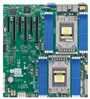 Материнская плата EATX Supermicro MBD-H12DSI-N6 (2*SP3, 16*DDR4(3200MHz), 10*SATA 6G, 2*SATADOM, 4*NVMe, 6*PCIE, 2*Glan, IPMI lan, 4*USB 3.0, 2*USB 2.