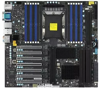 Материнская плата E-ATX Supermicro MBD-X11SPA-T-B (LGA3647, C621, 12*DDR4 (2933), 8*SATA 6G RAID, 4*M.2, 7*PCIE, 10Glan, Glan, VGA, COM, USB Type-C, 5