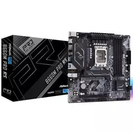 Материнская плата mATX ASRock B660M PRO RS (LGA1700, B660, 4*DDR4 (4800), 4*SATA 6G RAID, 2*M.2, 3*PCIE, 7.1CH, Glan, 4*USB 3.2, HDMI, DP)