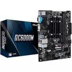 Материнская плата mATX ASRock QC6000M (E2-6110, 2*DDR3(1600), 2*SATA 6G, 3*PCIE, 7.1CH, Glan, 2*USB 3.2, D-Sub/HDMI/COM) RTL