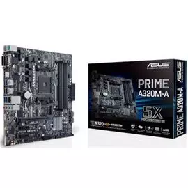Материнская плата mATX ASUS PRIME A320M-A (AM4,AMD A320,4*DDR4(3200),6*SATA 6G RAID,M.2,3*PCI-E,7.1CH,GLan,6*USB 3.1,D-Sub/DVI/HDMI) RTL