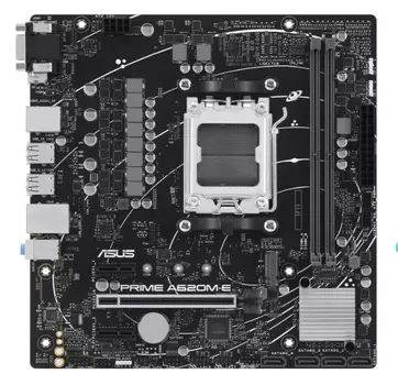 Материнская плата mATX ASUS PRIME A620M-E-CSM (AM5, AMD A620, 2*DDR5 (7200), 4*SATA 6G RAID, M.2, 3*PCIE, Glan, VGA, HDMI, VGA, 4*USB 3.2, 4*USB 2.0)