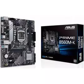 Материнская плата mATX ASUS PRIME B560M-K (LGA1200, B560, 2*DDR4(5000), 6*SATA 6G, 2*M.2, 3*PCIE, 7.1CH, Glan, D-Sub, HDMI, 5*USB 3.2)