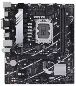 Материнская плата mATX ASUS PRIME B760M-K D4 (LGA1700, B760, 2*DDR4 (5333), 4*SATA 6G RAID, 2*M.2, 3*PCIE, 2.5Glan, HDMI, VGA, 4*USB 3.2, 2*USB 2.0)