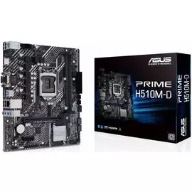 Материнская плата mATX ASUS PRIME H510M-D 90MB17M0-M0EAY0 (LGA1200, H510, 2*DDR4(3200), 4*SATA 6G, M.2, 2*PCIE, 7.1CH, Glan, D-Sub, HDMI, 4*USB 3.2)