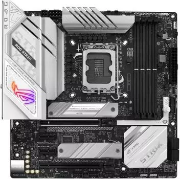 Материнская плата mATX ASUS ROG STRIX B760-G GAMING WIFI 90MB1EQ0-M0EAY0 (LGA1700, B760, 4*DDR5 (7800), 4*SATA 6G RAID, 2*M.2, 4*PCIE, 2.5Glan, WiFi,