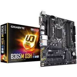 Материнская плата mATX GIGABYTE B365M D3H (УЦЕНЕННЫЙ) (LGA1151v2,4*DDR4(2666),6*SATA 6G RAID,M.2,4*PCI-E,7.1CH,Glan,6*USB3.1/Type-C/D-Sub/DVI-D/DP/HDM