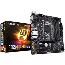 Материнская плата mATX GIGABYTE B365M DS3H (УЦЕНЕННЫЙ) (LGA1151v2, B365, 4xDDR4, 6xSATA 6G, M.2, 3хPCI-E, 7.1CH, GLan, D-Sub/DVI-D/HDMI/6хUSB 3.1), ИЗ