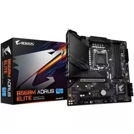 Материнская плата mATX GIGABYTE B560M AORUS ELITE (LGA1200, B560, 4*DDR4(3200), 6*SATA 6G, 2*M.2, 3*PCIE, 7.1CH, 2.5Glan, 6*USB 3.2/2*USB Type-C, DP/H