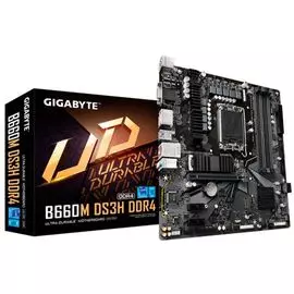 Материнская плата mATX GIGABYTE B660M DS3H DDR4 (LGA1700, B660, 4*DDR4(5333), 4*SATA 6G RAID, 3*M.2, 4*PCIE, 7.1CH, 2.5Glan, USB Type-C, 3*USB 3.2, D-
