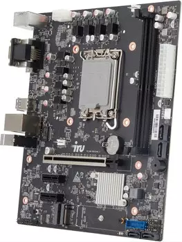 Материнская плата mATX iRu 2090368 (LGA1700, H610, 2*DDR4 (3200), PCIe, M.2, 4*SATA, 2*USB 3.2, 4*USB 2.0, HDMI, DP)