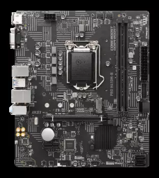 Материнская плата mATX MSI PRO H410M-B (LGA1200, H510, 2*DDR4 (2933), 4*SATA 6G, M.2, 2*PCIE, Glan, HDMI, VGA, 2*USB 3.2, 4*USB 2.0)