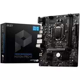Материнская плата mATX MSI H510M PRO-E (LGA1200, H510, 2*DDR4(3200MHz), 4*SATA 6G, 3*PCIE, 7.1CH, Glan, VGA, HDMI, 4*USB 3.2)