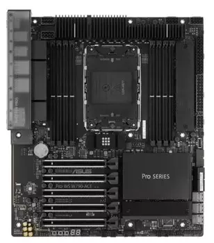 Материнская плата SSI CEB ASUS PRO WS W790-ACE 90MB1C70-M0EAY0 (LGA4677, W790, 8*DDR4 (6800), 4*SATA 6G RAID, 3*SlimSAS, 2*M.2, 5*PCIE, 10Glan, 2.5Gla