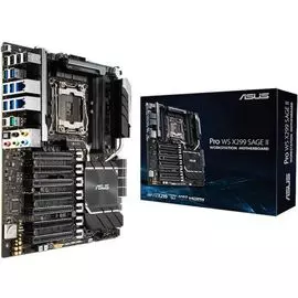 Материнская плата E-ATX ASUS PRO WS X299 SAGE II (LGA2066, X299, 8*DDR4(4266), 8*SATA 6G RAID, 2*M.2, 3*U.2, 7*PCIE, 7.1CH, 2*2.5Glan, 10*USB 3.2/USB