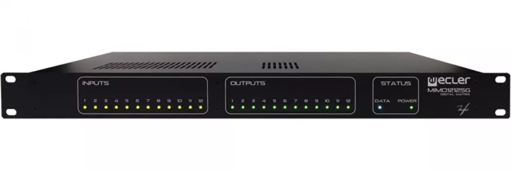 Матрица Ecler MIMO1212SG цифровая аудиосигналов, DSP-аудиопроцессор серии MIMO, 12х12 входов/выходов