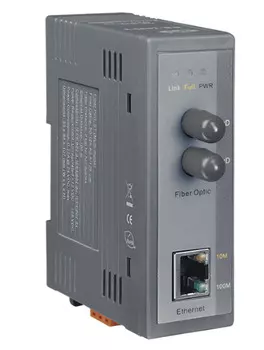 Медиа-конвертер ICP DAS NS-200AFT-T CR Industrial 10/100 Base-T to 100 Base-FX Media Converter; 1 multi mode, ST connector (RoHS)