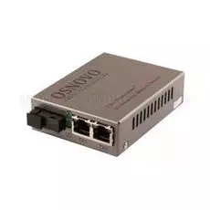 Медиа-конвертер OSNOVO OMC-100-21S5a оптический Fast Ethernet. 2 медных порта (RJ45) 10/100Base-T (I