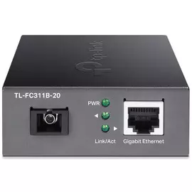 Медиа-конвертер TP-LINK TL-FC311B-20 Gigabit WDM media converter, 9/125m Single-mode Fiber, SC Fiber port, 100/1000Mbps RJ-45 port, wave length 1310n