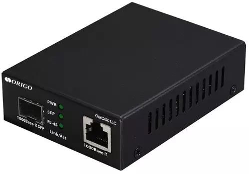 Медиаконвертер ORIGO OMCG01LC/A1A 1000Base-T / 1000Base-X SFP