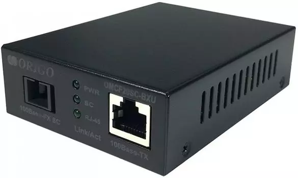 Медиаконвертер ORIGO OMCG20SC-BXU/A1A WDM, 1000Base-T / 1000Base-LX (SC), Tx:1310 нм, Rx:1550 нм, одномод, до 20 км
