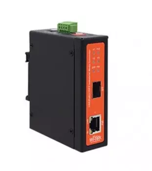 Медиаконвертер Wi-Tek WI-PS302GF-I промышленный с PoE, 1000-Base-T/1000Base-FX с SFP-портом